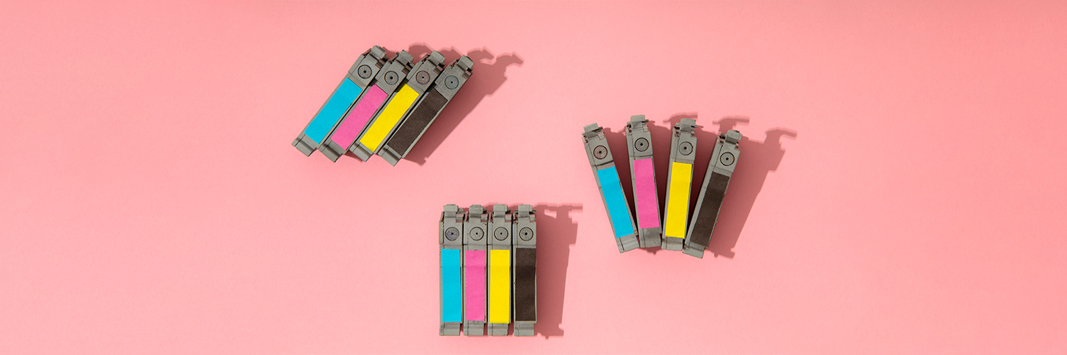 Stack of printer cartridges